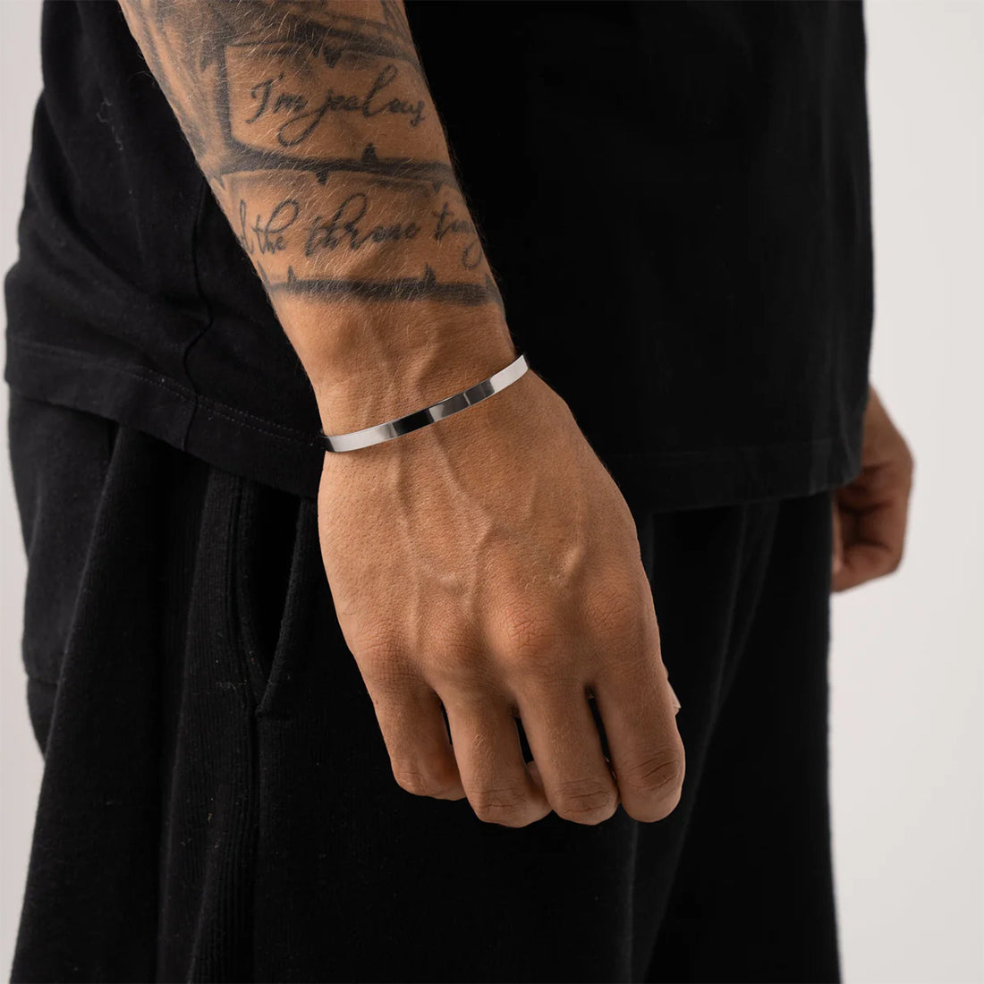 Solstice Silver Men Bracelet