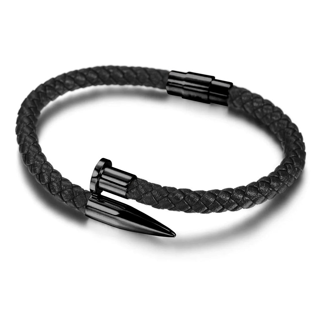 Midnight Leather Men Bracelet