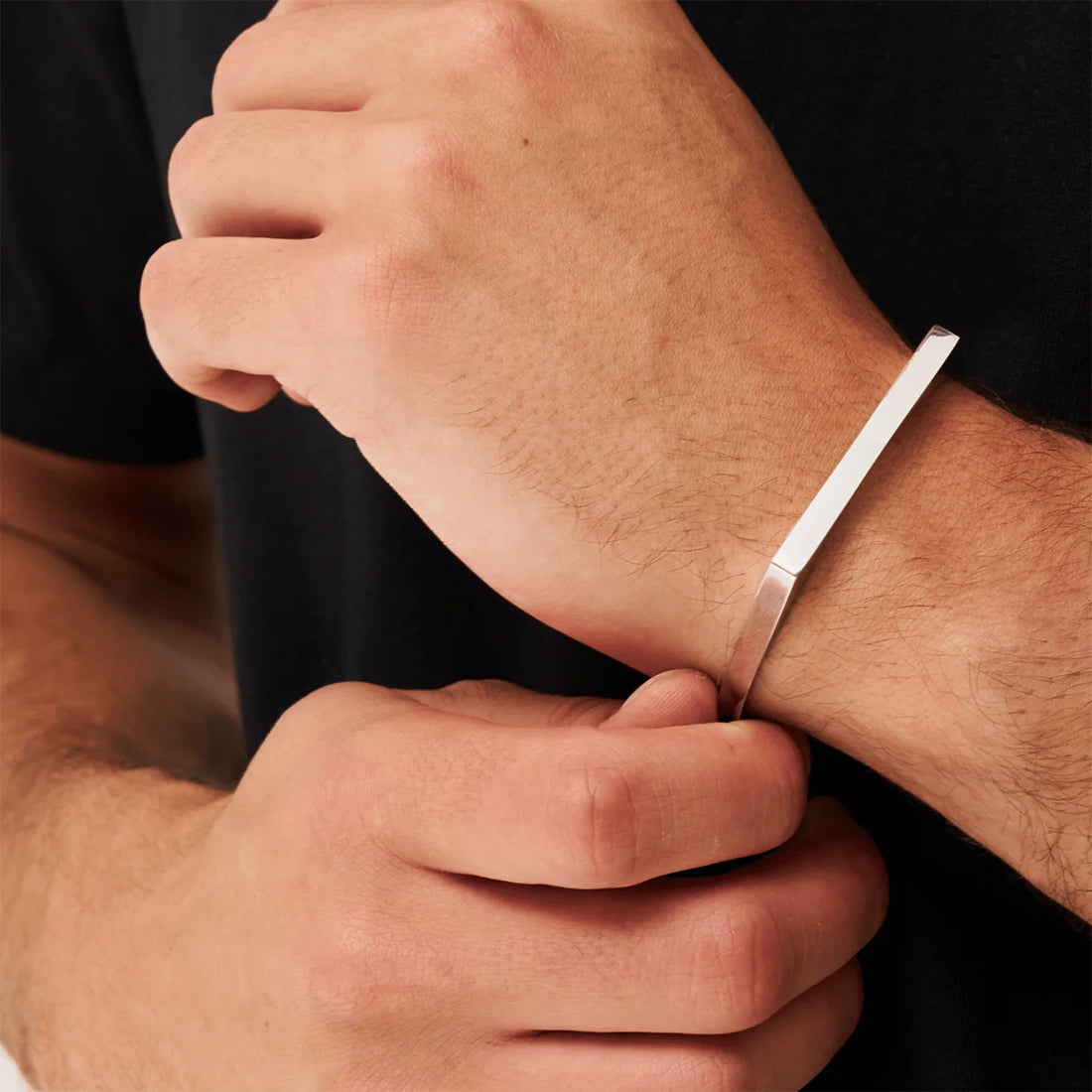 Enigma Silver Men Bracelet