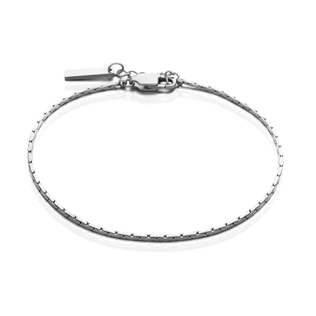 Shadow Silver Chain Men Bracelet
