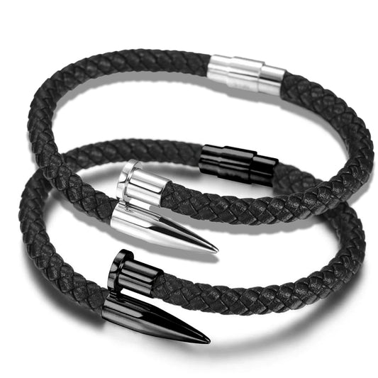 Midnight Leather Men Bracelet