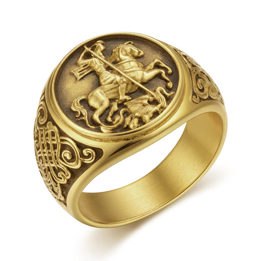 St. George Gold Men Ring