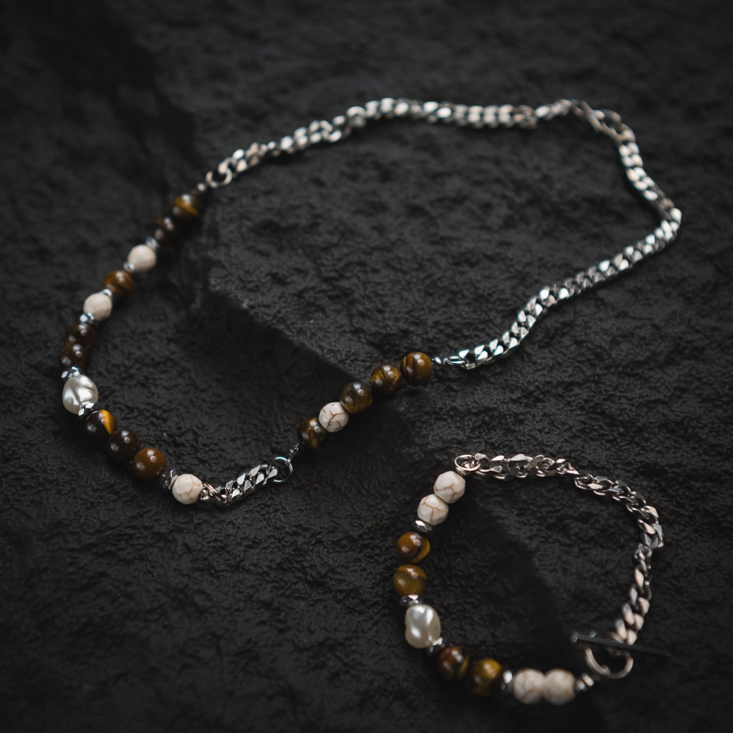 Regal Pearl Men Bracelet