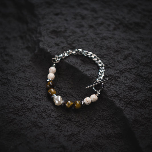 Regal Pearl Men Bracelet