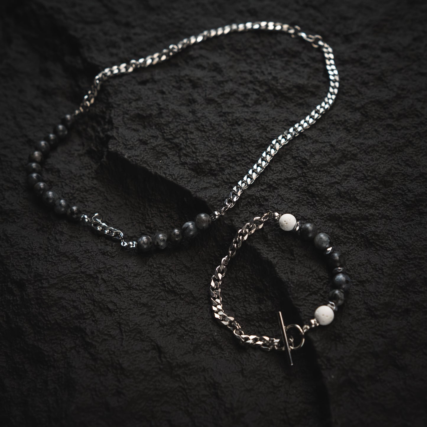 Shadow Pearl Men Bracelet